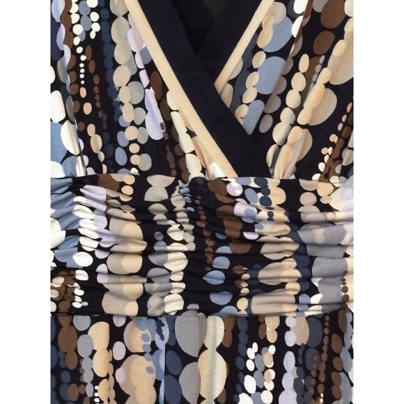 Dress Barn Career Dress Size 12 Purple Flowy A-line Silhouette V-neck & Back - Picture 11 of 12